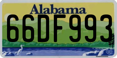 AL license plate 66DF993
