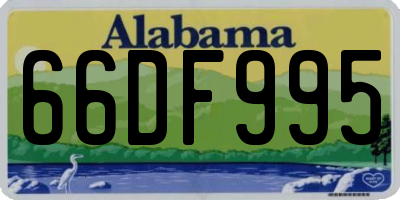 AL license plate 66DF995