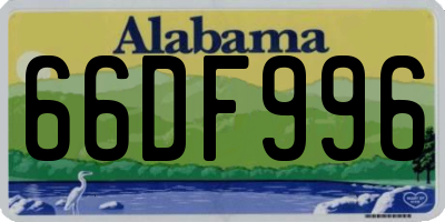 AL license plate 66DF996