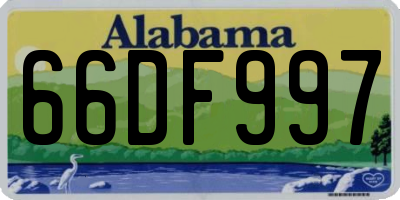 AL license plate 66DF997
