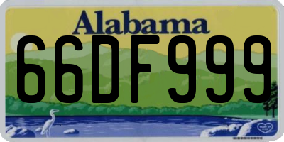 AL license plate 66DF999