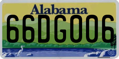 AL license plate 66DG006