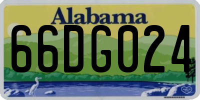 AL license plate 66DG024