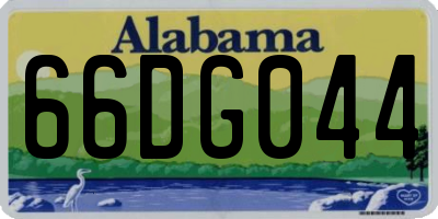 AL license plate 66DG044
