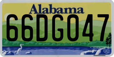 AL license plate 66DG047