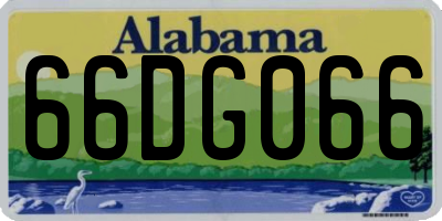 AL license plate 66DG066