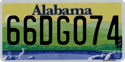 AL license plate 66DG074