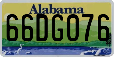 AL license plate 66DG076