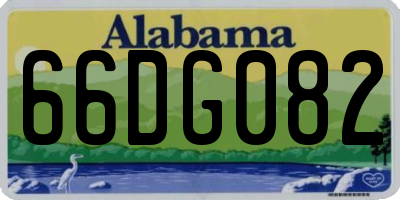 AL license plate 66DG082