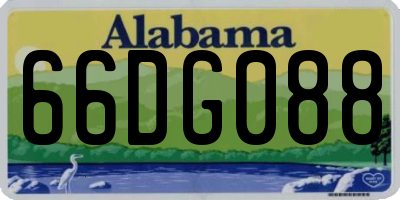 AL license plate 66DG088