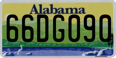AL license plate 66DG090