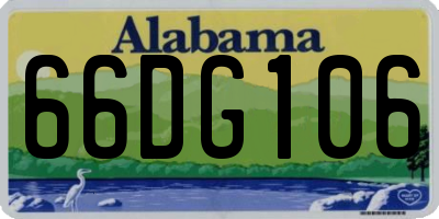 AL license plate 66DG106