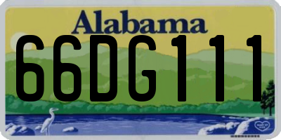 AL license plate 66DG111