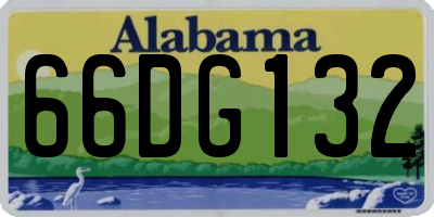 AL license plate 66DG132