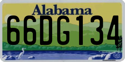 AL license plate 66DG134