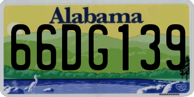 AL license plate 66DG139