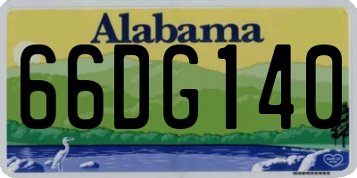 AL license plate 66DG140