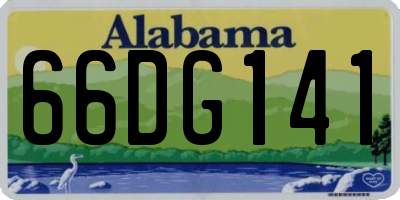 AL license plate 66DG141