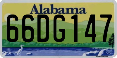 AL license plate 66DG147