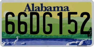 AL license plate 66DG152