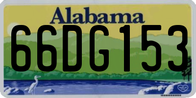 AL license plate 66DG153