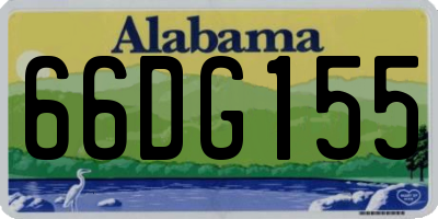 AL license plate 66DG155