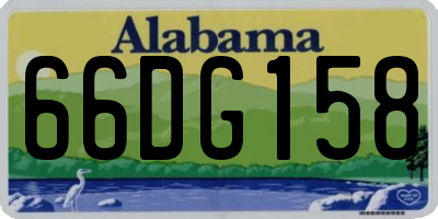 AL license plate 66DG158