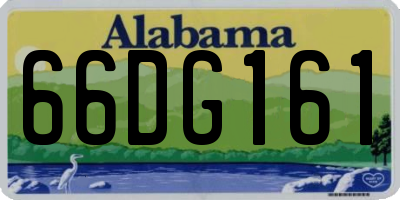 AL license plate 66DG161