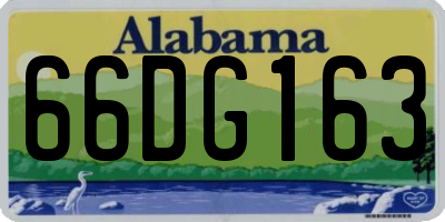 AL license plate 66DG163
