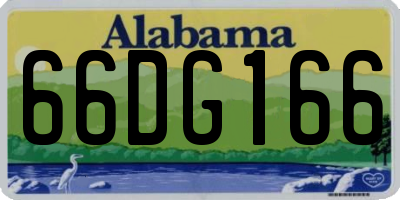 AL license plate 66DG166