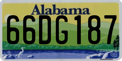 AL license plate 66DG187