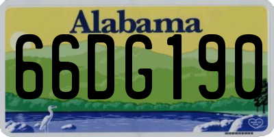 AL license plate 66DG190