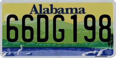 AL license plate 66DG198