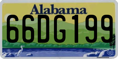AL license plate 66DG199