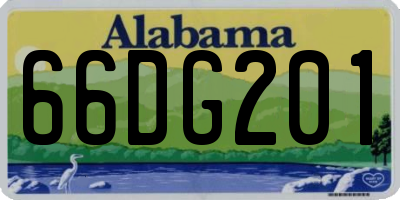 AL license plate 66DG201