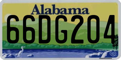 AL license plate 66DG204