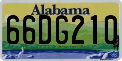 AL license plate 66DG210