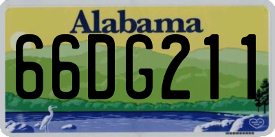 AL license plate 66DG211