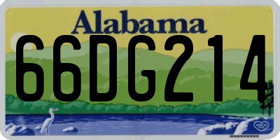 AL license plate 66DG214