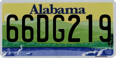 AL license plate 66DG219