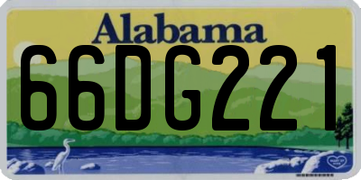 AL license plate 66DG221