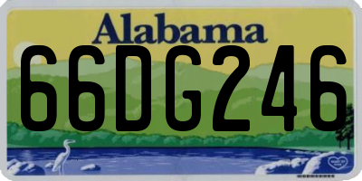 AL license plate 66DG246