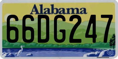 AL license plate 66DG247
