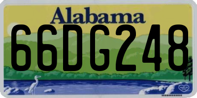 AL license plate 66DG248