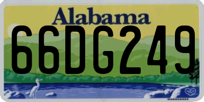 AL license plate 66DG249