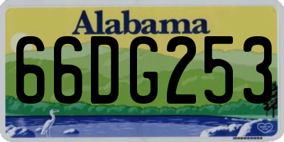 AL license plate 66DG253