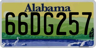AL license plate 66DG257