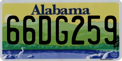 AL license plate 66DG259