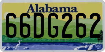 AL license plate 66DG262