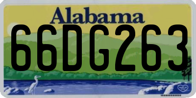 AL license plate 66DG263